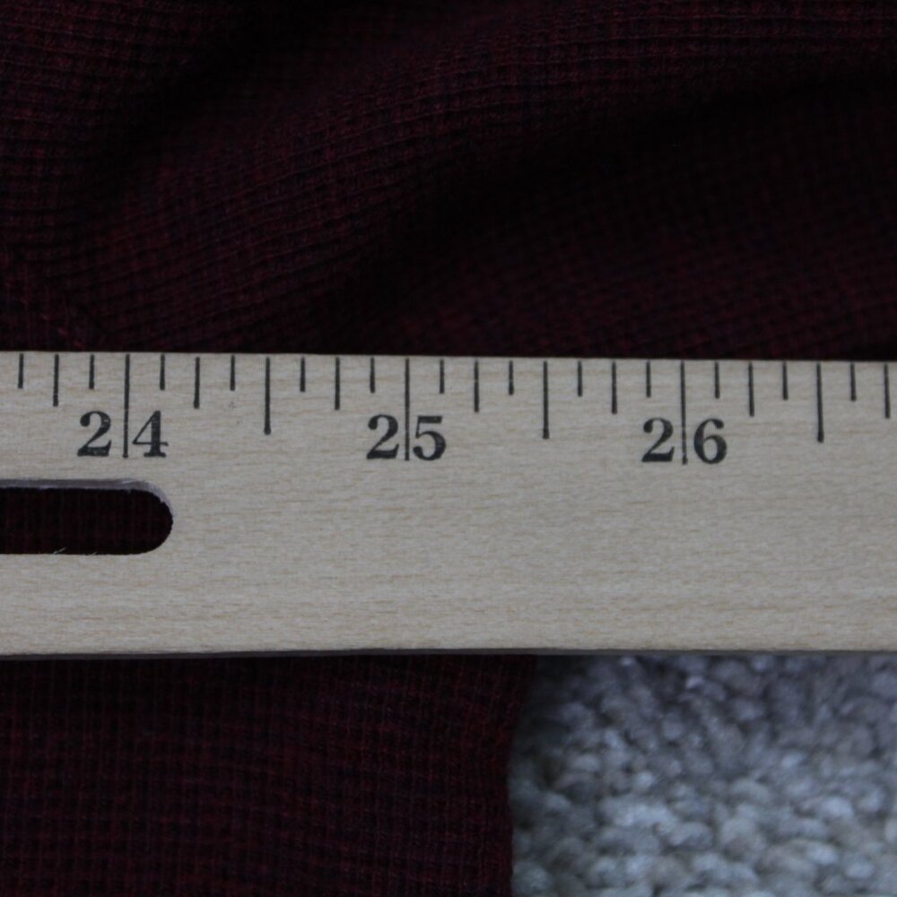 L.L. Bean Henley Shirt Mens XL Red Unshrinkable Mini Waffle Long Sleeve Pullover - Picture 10 of 12